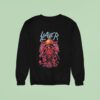 Slayer Farewell Tour A Skull With A Military Helmet Art Dates List Start On July In Cardiff Uk At Blackweir Fields Sweatshirt