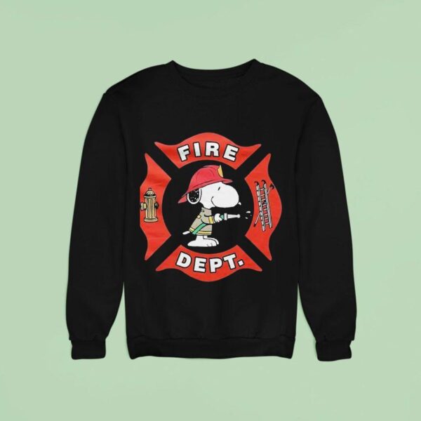 Snoopy Fire Dept Logo Parody Sweatshirt