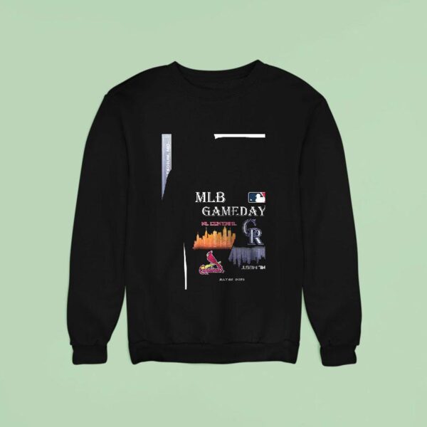 St Louis Cardinals Vs Colorado Rockies Mlb Gameday Schedule Skyline City Sweatshirt