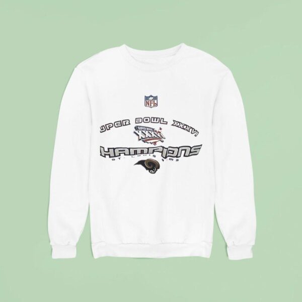 St Louis Rams Nfl Super Bowl Xxxvi Champions Sweatshirt