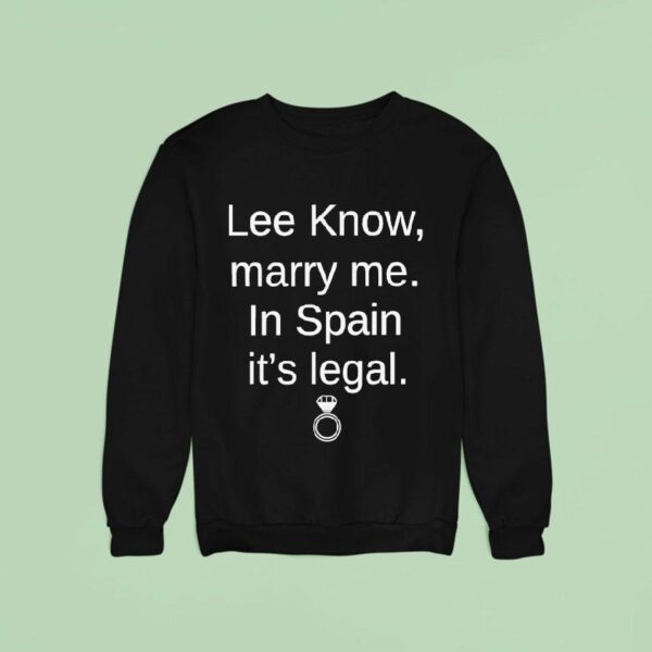 Stray Kids Lee Know Marry Me In Spain Its Legal Sweatshirt