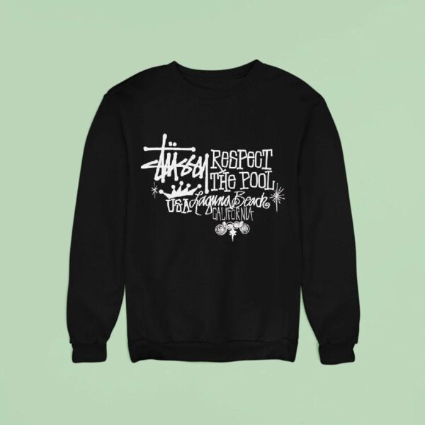 Stussy Respect The Pool Usa Laguna Beach California Sweatshirt