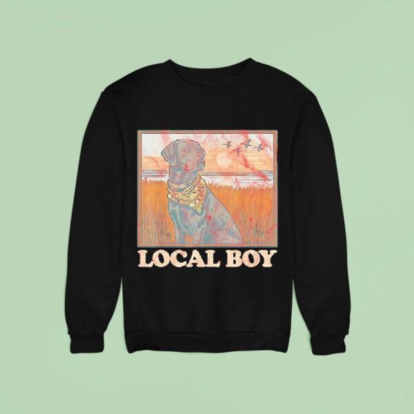 Sunset Dog In Field Local Boy Sweatshirt