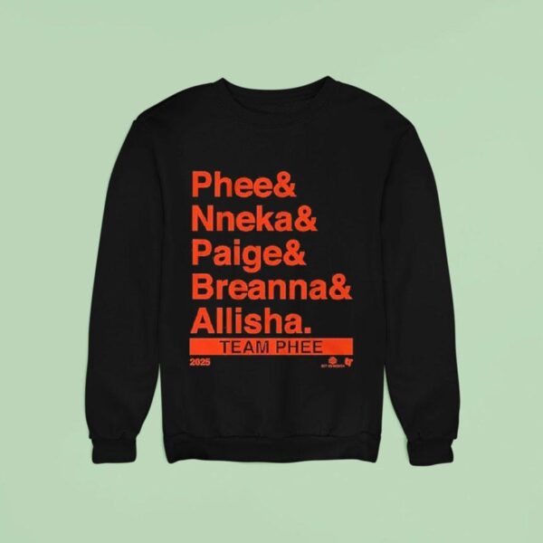Team Phee All Star Lineup Ampersand Phee Nneka Ogwumike Paige Bueckers Breanna Stewart Allisha Gray Sweatshirt