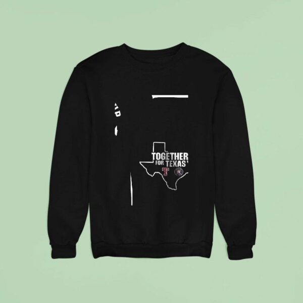 Texas Ranger Houston Astros Together For Texas Straight Up Texas Map Logo Sweatshirt