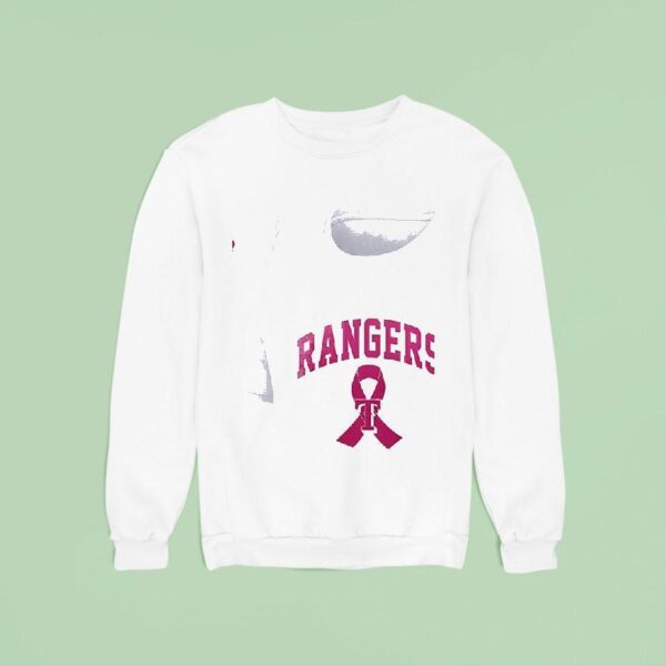 Texas Rangers Mlb Breast Cancer Awareness Sweatshirt