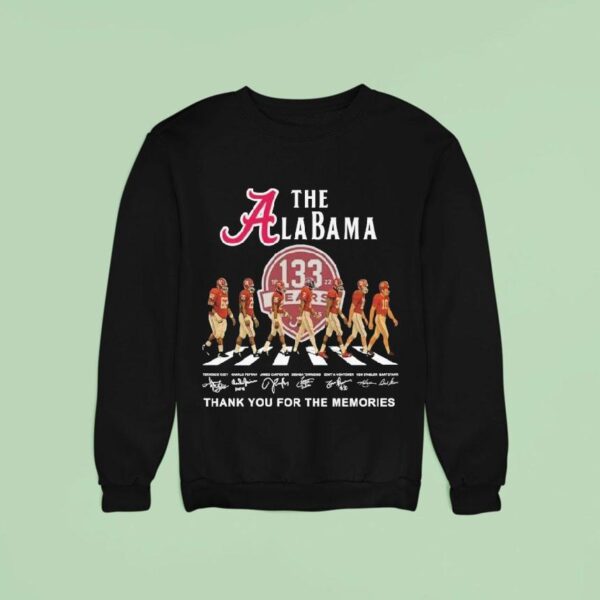 The Alabama Crimson Tide Years Thank You For The Memories Road Abbey Signatures Sweatshirt