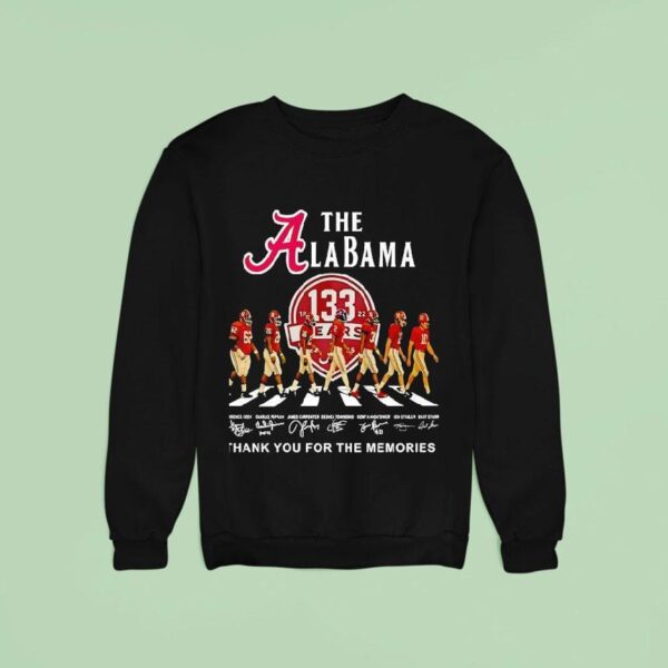 The Alabama Crimson Tide Walking Across Thank You For The Memories Signatures Sweatshirt