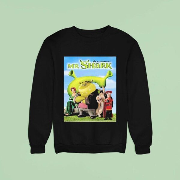 The Bad Guys Mr Shark Collab With Shrek Sweatshirt