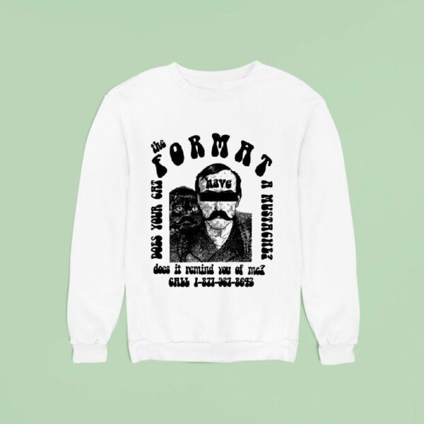 The Format Have Does Your Cat A Mustache Does It Remind You Of Me Sweatshirt