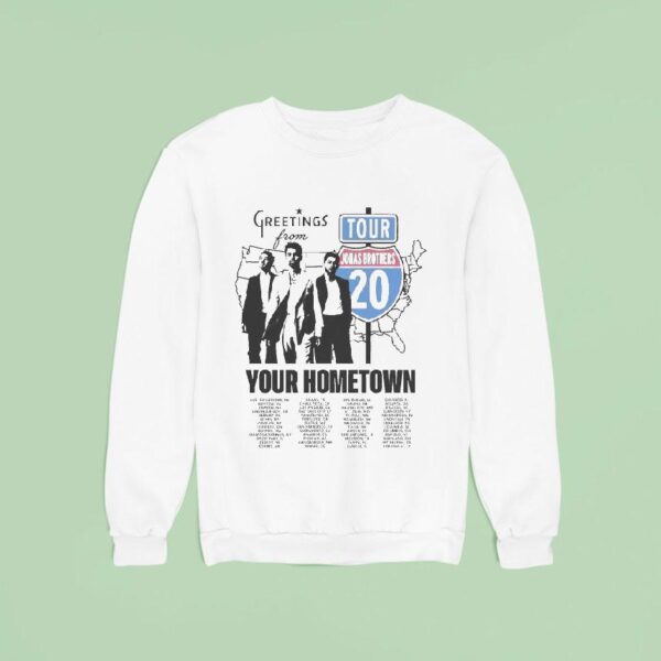 The Jonas Brothers Greeting S From Your Hometown Route Tour Dates Sweatshirt