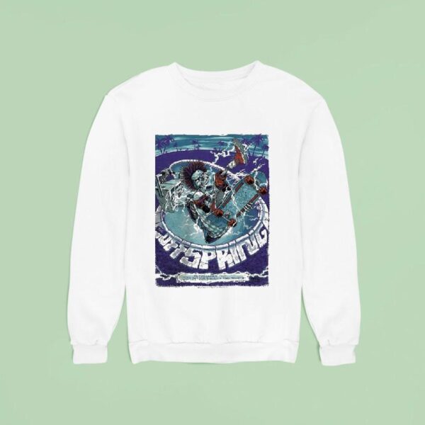 The Offspring Supercharged Tour In Toronto On Canada Concert At Budweiser Stage On July Skating Skeleton Sweatshirt