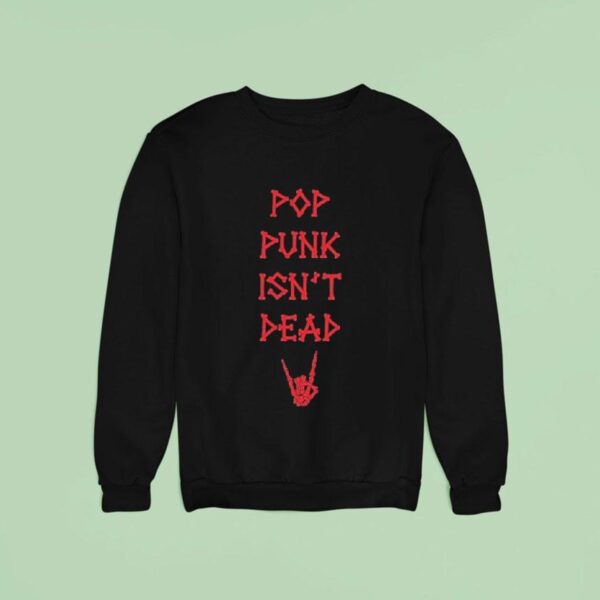 The Paradox Black Pop Punk Isn T Dead Skeleton Hand Sweatshirt