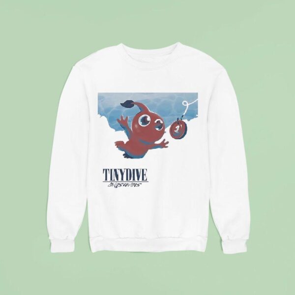 Tinydive Bigswims Pikmin In The Style Of Nirvana S Album Nevermind Sweatshirt