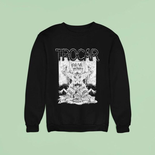 Trocar Thank You For Your Darkness Gore Collage Sweatshirt