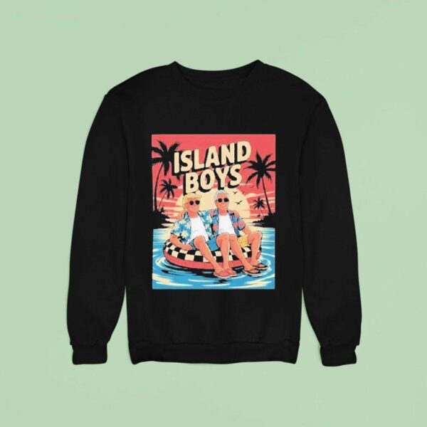 Trump And Jeffrey Epstein Island Boys Beach Sweatshirt