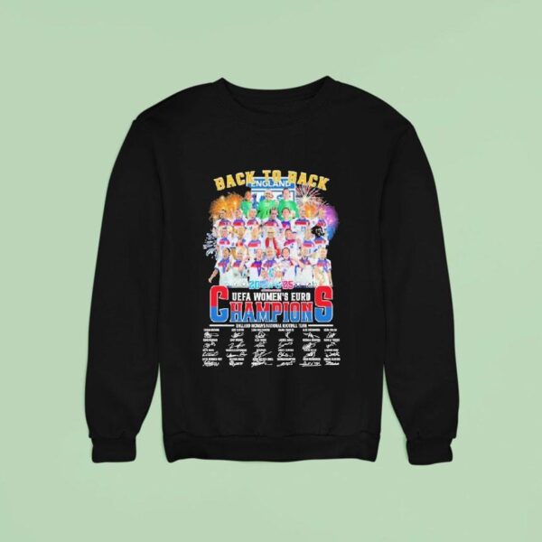 Uefa England Women S Team Euro Champions Back To Back Signatures Sweatshirt