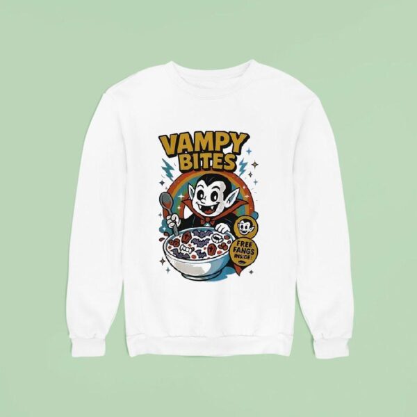 Vampy Bites Free Fangs Inside Sweatshirt