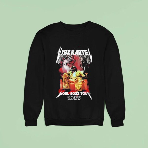Vybz Kartel Worl Boss Tour Hands Globe Metal Sweatshirt