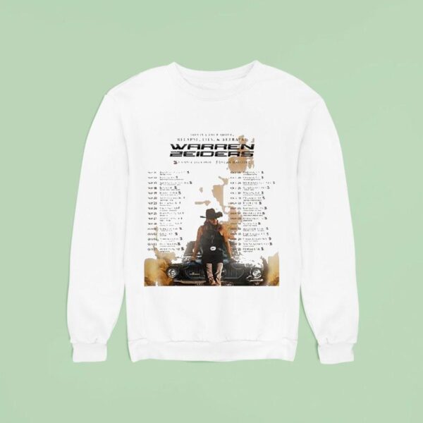 Warren Zeiders Live Show At Maverik Center In Salt Lake City Ut On September Cowboy Standing In Front Of Muscle Car Sweatshirt