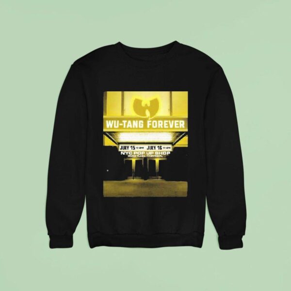 Wu Tang Clan Pop Up At Irving Plaza In New York On July Yellow Neon Marquee Sweatshirt