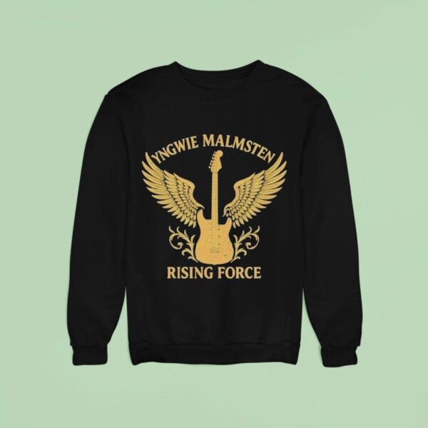 Yngwie Malmsn Rising Force Valor In Velocity Wings Guitar Sweatshirt