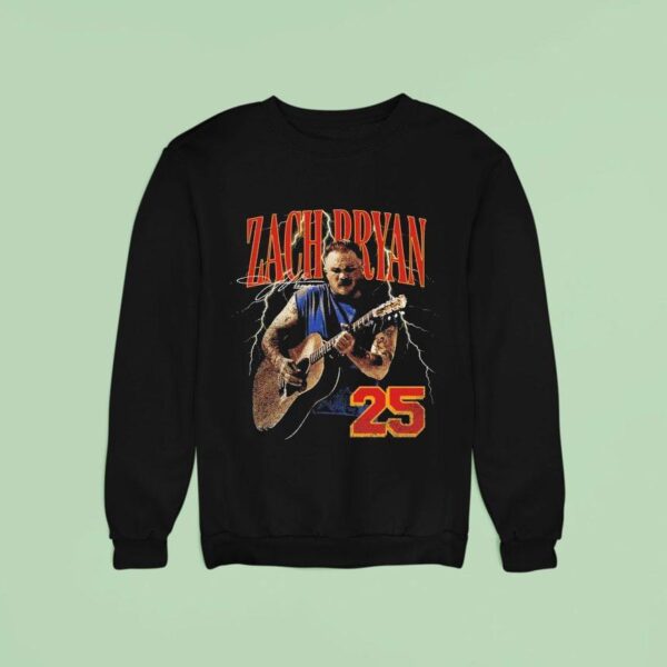 Zach Bryan Lightning Guitar Sweatshirt