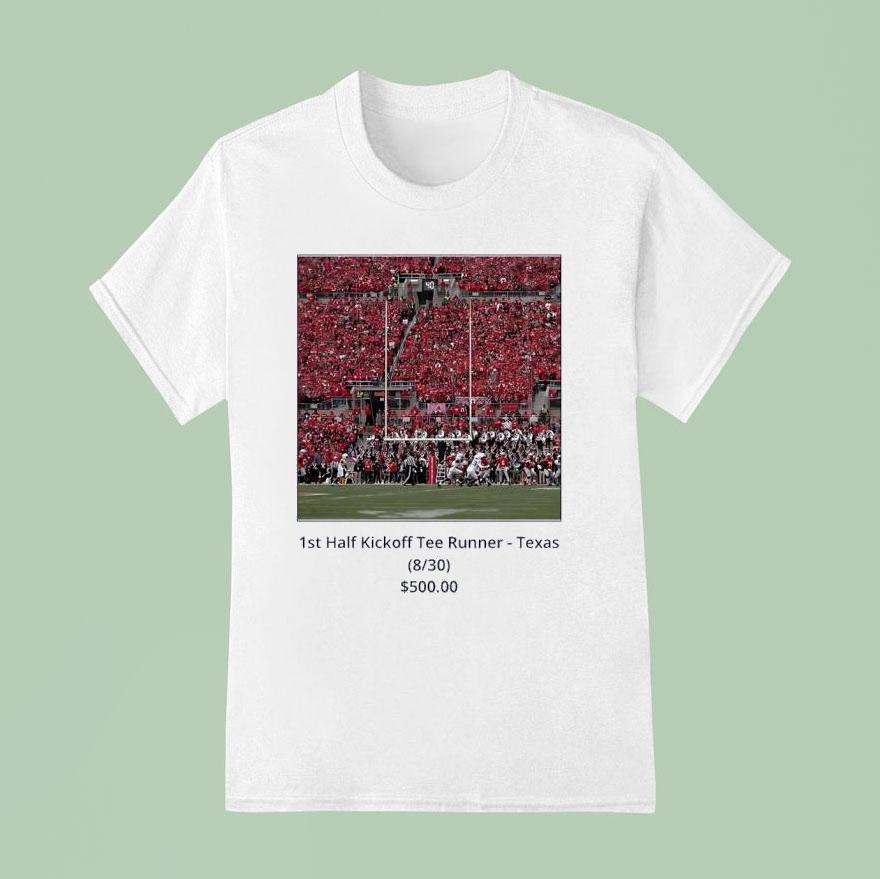 St Half Kickoff Runner Texas Longhorns T Shirt