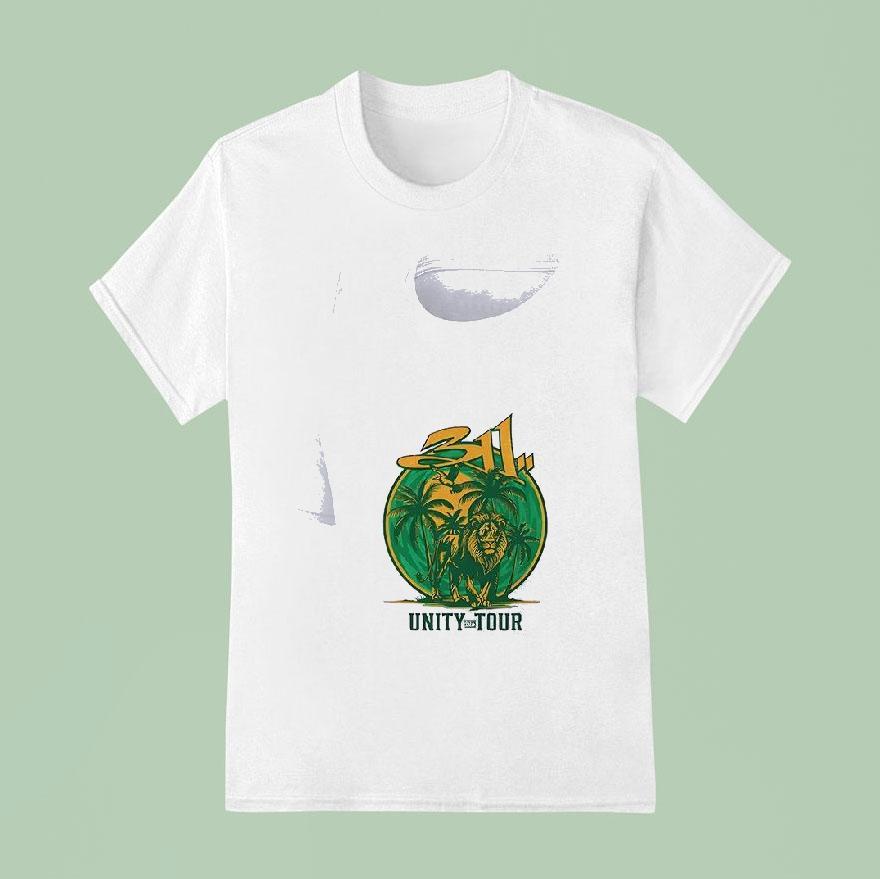 Band Unity Tour Green Lion T Shirt