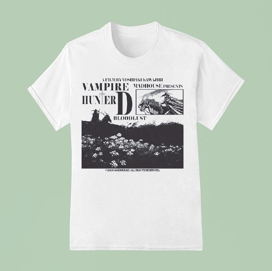 A Film By Yoshiaki Kawajiri Vampire Madhouse Presents Hunter D Bloodlus T Shirt