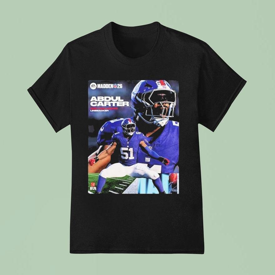 Abdul Carter New York Giants Rookie Debut Madden Nfl American Football T Shirt