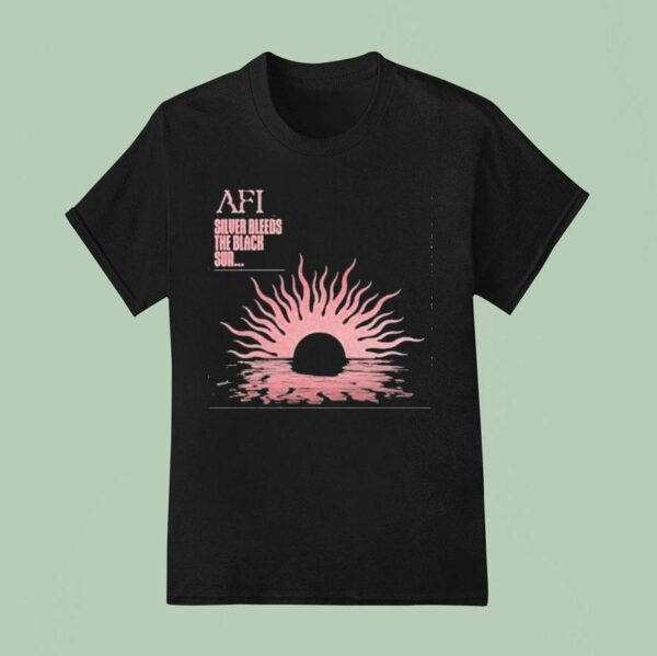 Afi Silver Bleeds The Black Sun T Shirt