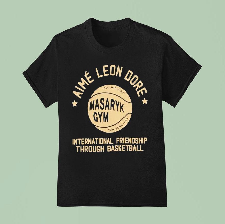 Aim Leon Dore International Friendship Through Basketball Masaryk Gym New York City T Shirt