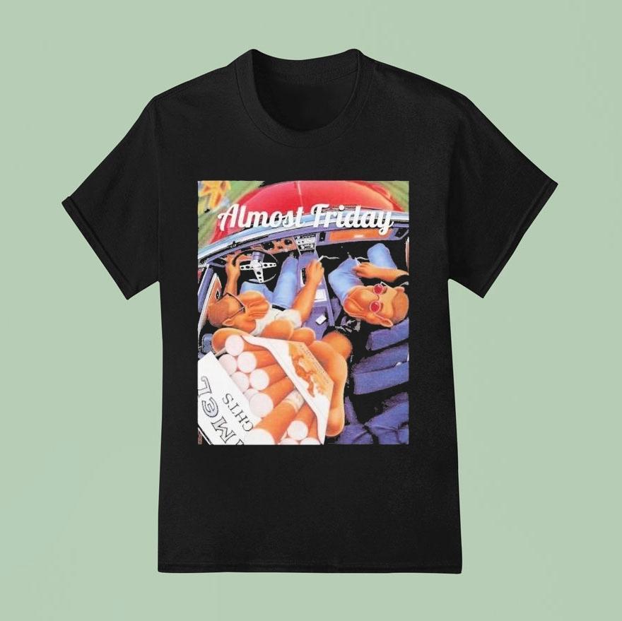 Almost Friday Camel Cigs Car Smoke T Shirt