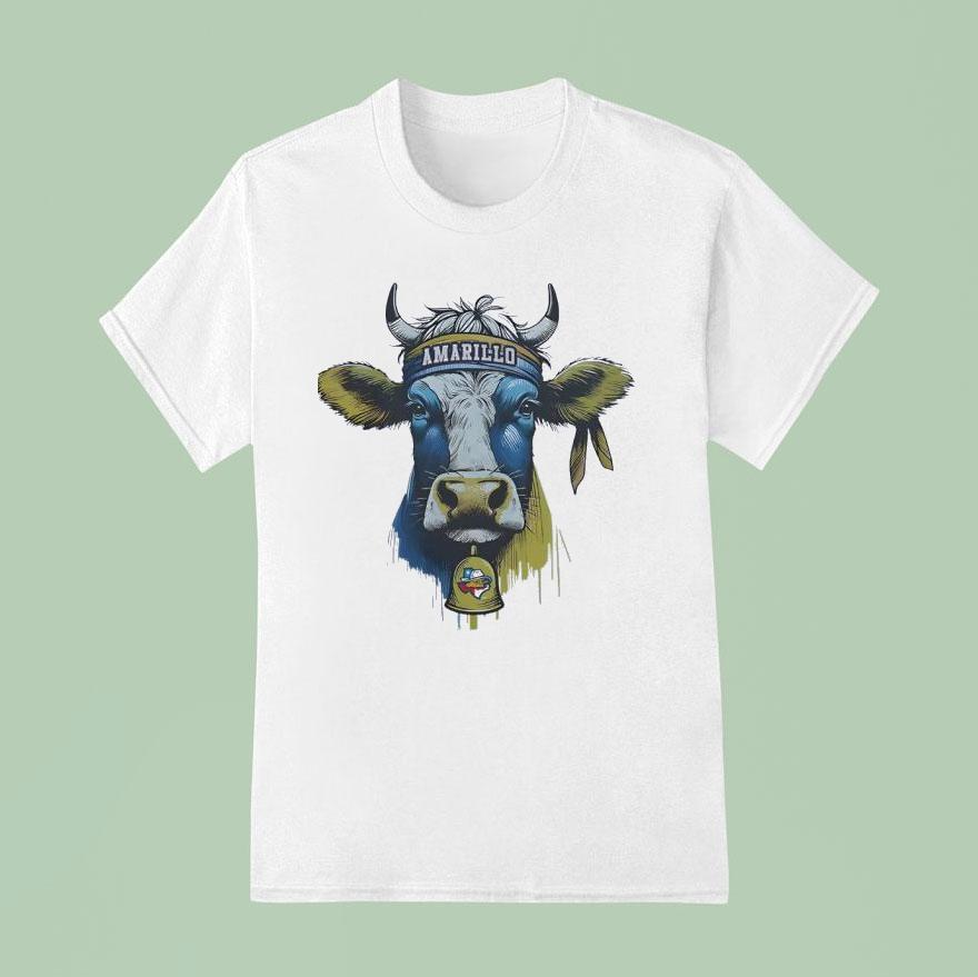 Amarillo Sod Poodles Cow Bell State T Shirt