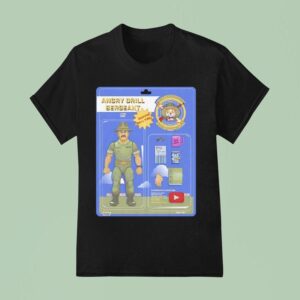 Angry Drill Sergeant Action Figure T Shirt