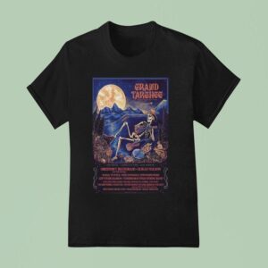 Annual Targhee Bluegrass Festival In Alta Wy Aug Th Skeleton Guitar T Shirt