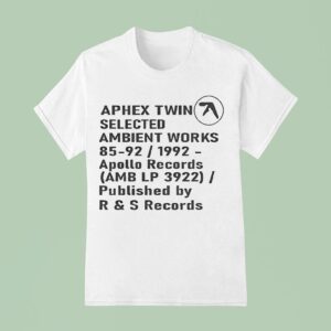 Aphex Twin Selected Ambient Works Apollo Records T Shirt
