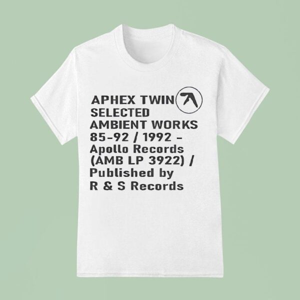 Aphex Twin Selected Ambient Works Apollo Records T Shirt