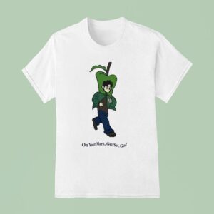 Apple Man On Your Mark Get Set Go T Shirt
