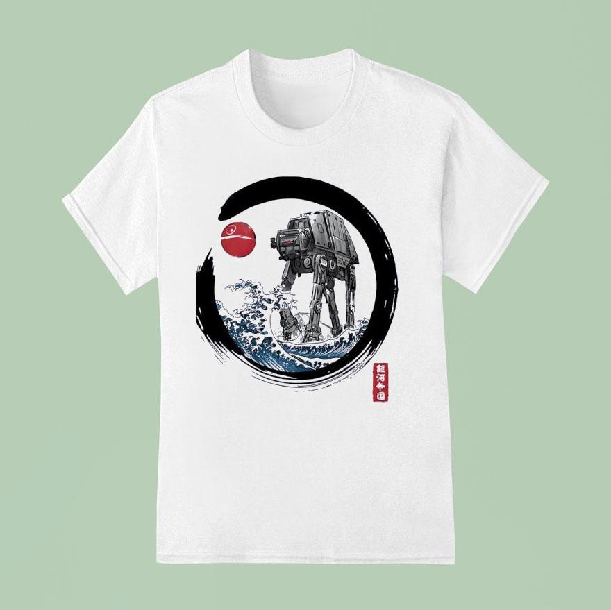 At At The Great Wave Off Kanagawa And Japanese Enso Ar T Shirt