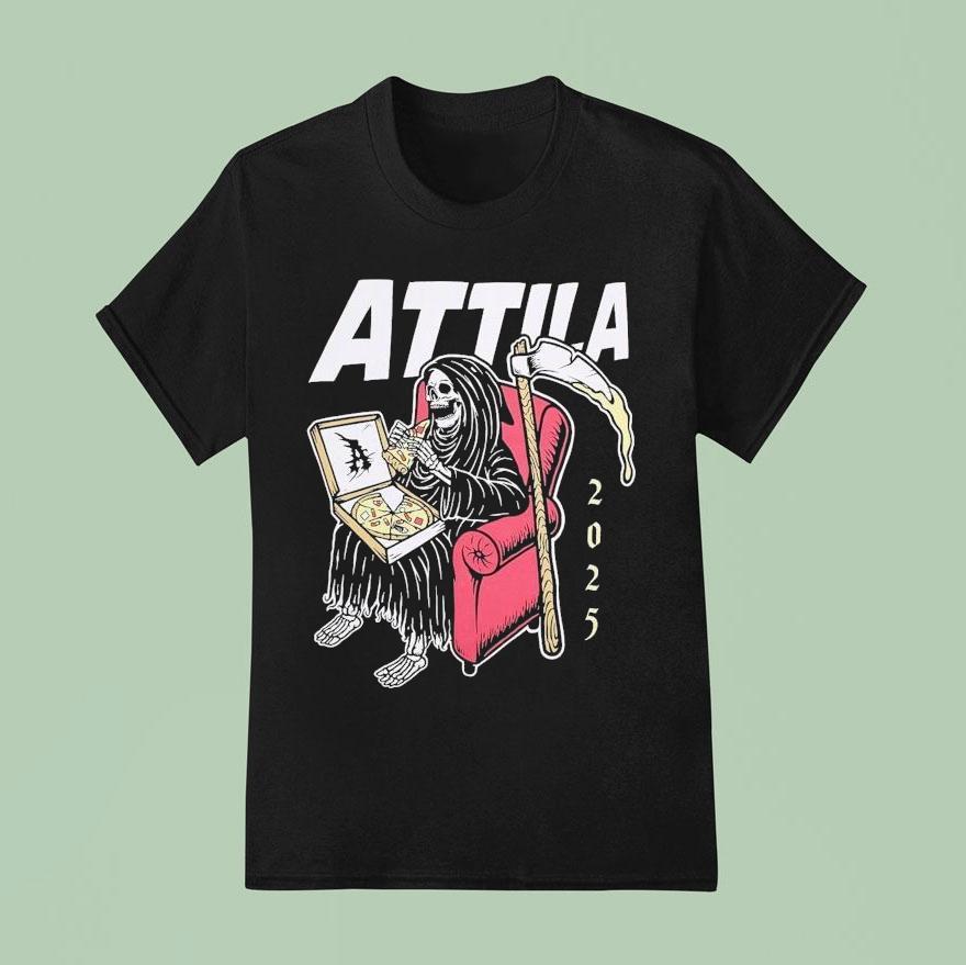 Attila Pizza Grim Reaper Sofa T Shirt