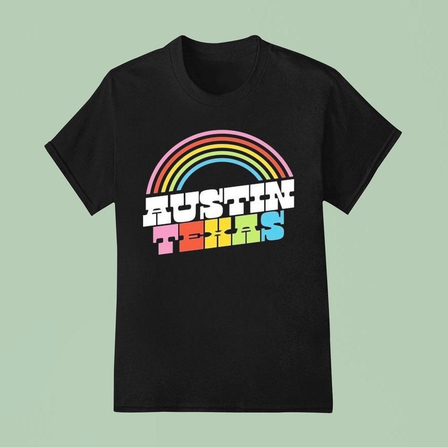 Austin Texas Pride Rainbow T Shirt