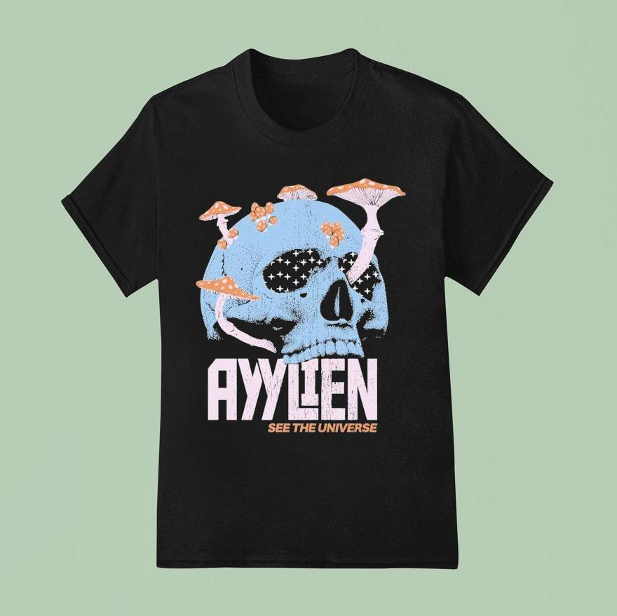 Ayylien See The Universe Skull T Shirt