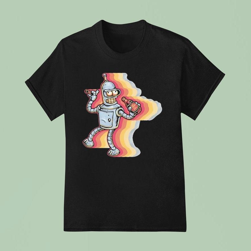 Bender From Futurama Sick Of Non Robots T Shirt