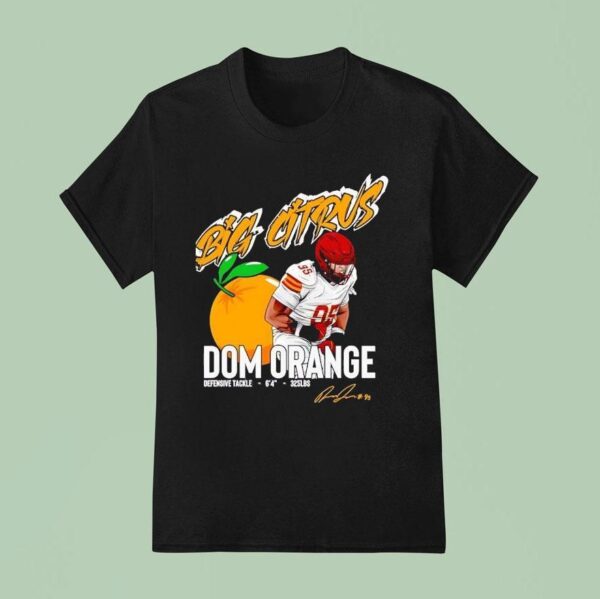 Big Citrus Dom Orange Iowa State Cyclones Football Player Signature T Shirt