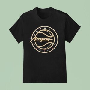Big Detroit Amps Basketball Logo T Shirt