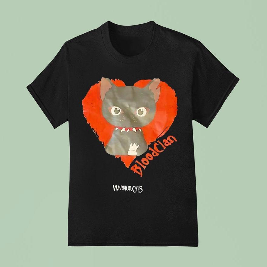 Black Cat Bloodclan Warrior Cats T Shirt