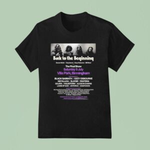 Black Sabbath Back To The Beginning The Final Show At Villa Park Birmingham On July Lineup T Shirt