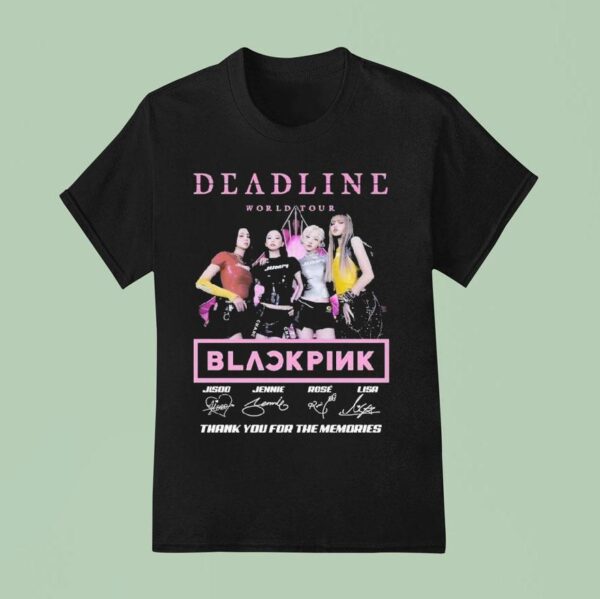Blackpink Deadline World Tour Thank You For The Memories Signatures T Shirt